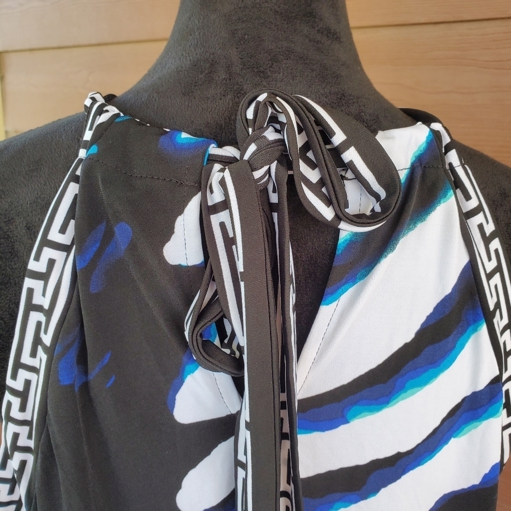 White House Black Market Graphic Animal Print Mini Dress Tunic Top Size XL NWOT - Picture 4 of 16